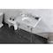 Kingston Brass 30 Carrara Marble Console Sink with Acrylic Legs, Marble WhiteBrushed Nickel LMS30MA8 - alternate 2